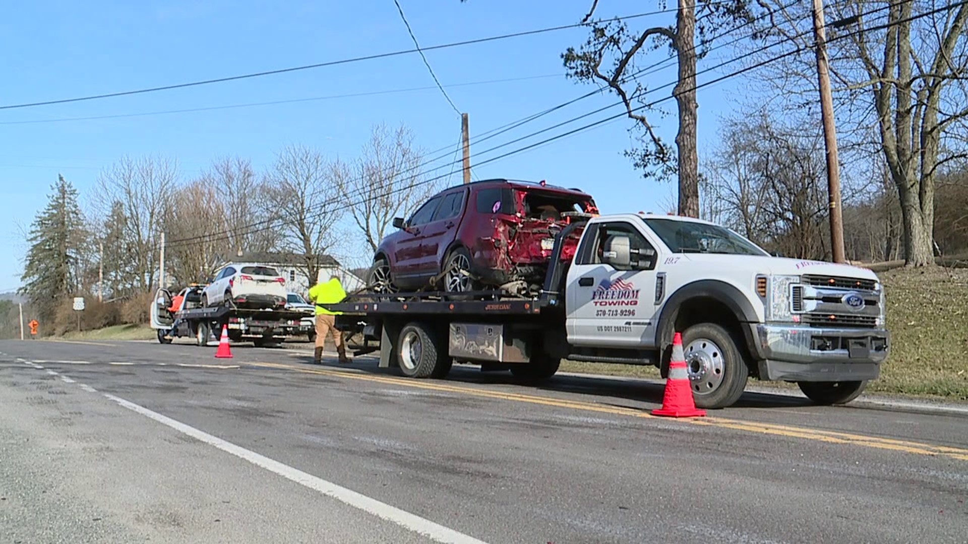 The crash happened just after 8 a.m. at the intersection of Lime Bluff Road and Route 220 near Hughesville.