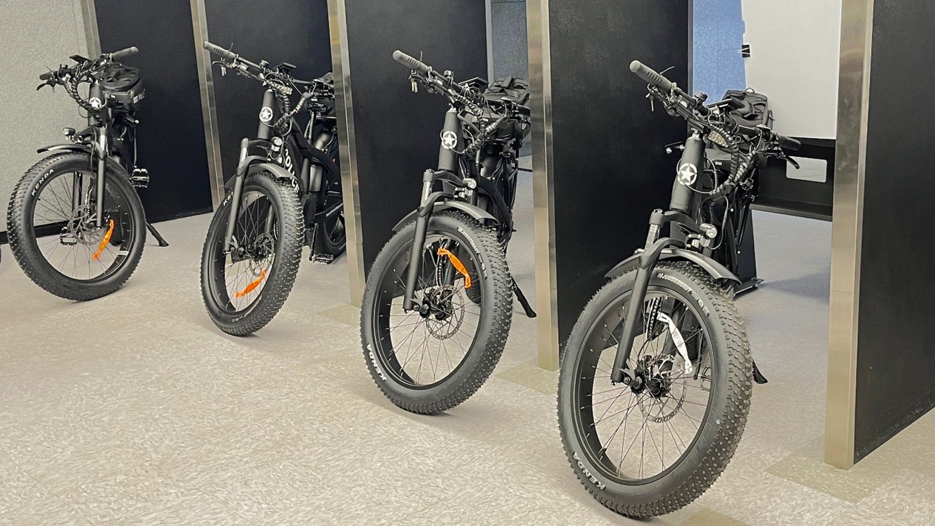 The department showed off the new e-bikes at a news conference Thursday morning.