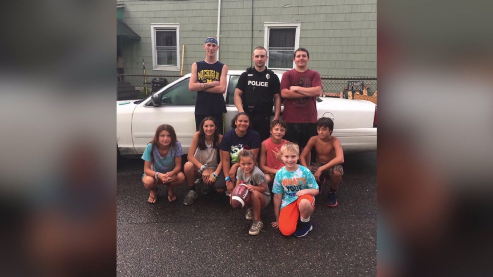 Tamaqua Officer Spends Quality Time With Kids Playing Football