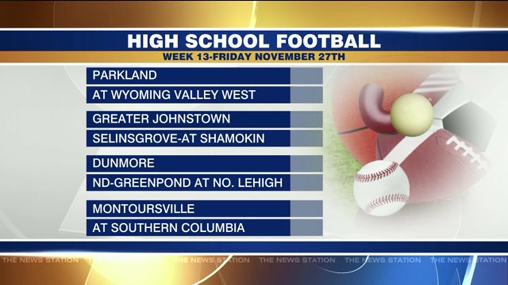 Week 13: High school playoff schedule