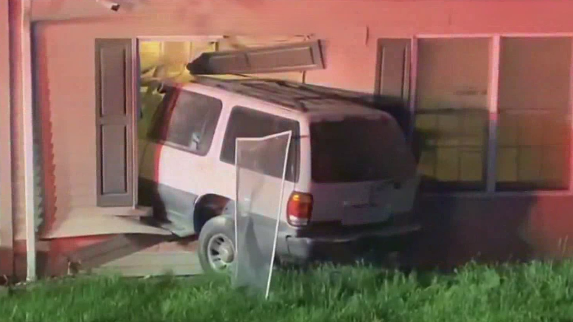 There's a big mess to clean up after an SUV slammed into a building in Schuylkill County.