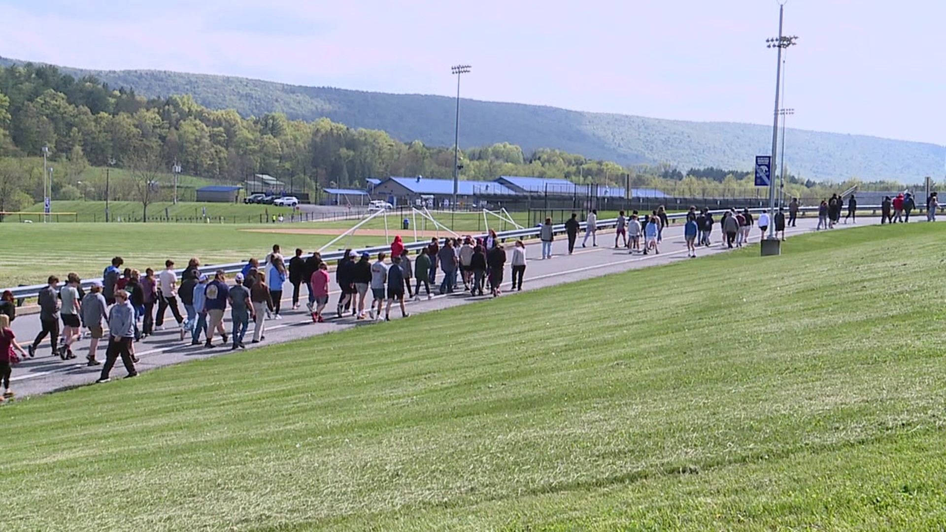 Hundreds of students from Central Mountain High School walked around the school to advocate for mental health.