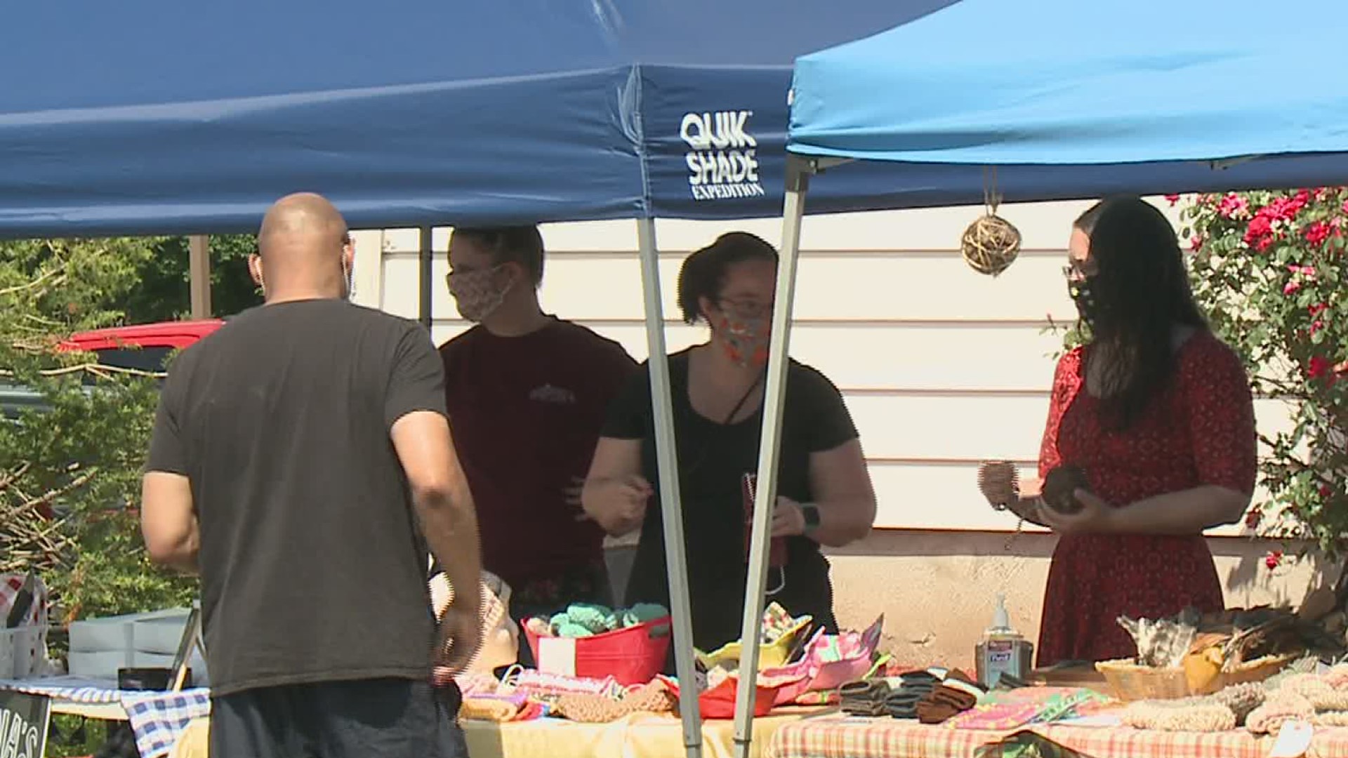 The market that's held on Saturday mornings in the Fidelity Bank Parking Lot along North Blakely Street in Dunmore reopened Saturday.