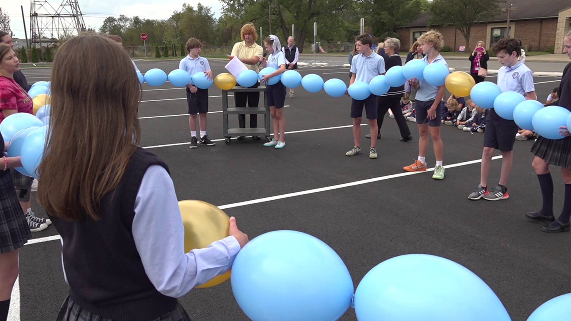 Students at Wyoming Area Catholic School in Exeter observed the Feast of Our Lady of the Rosary on Monday with a one-of-a-kind rosary.