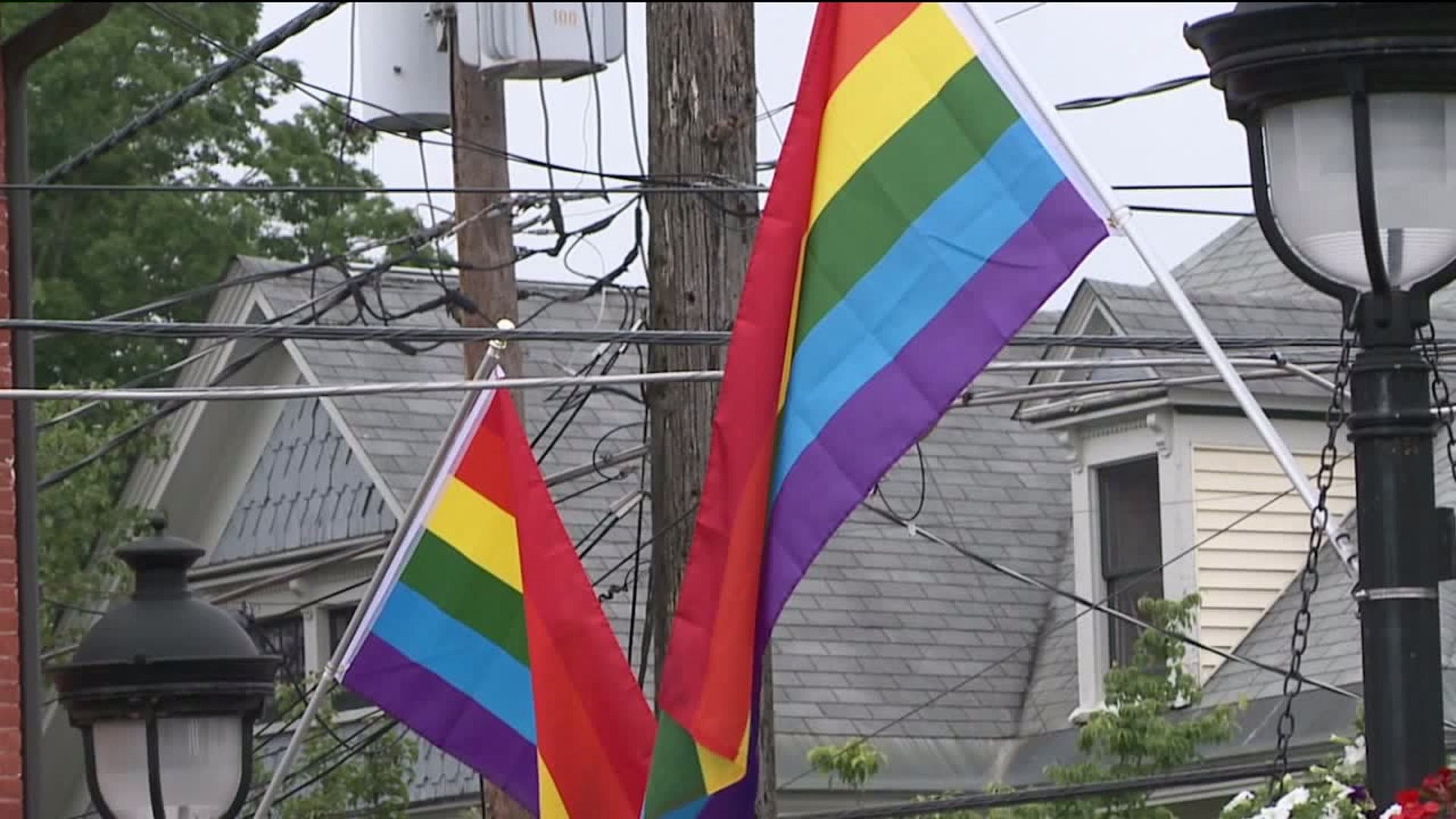 Pride Flags Flying in Downtown Stroudsburg for the First Time
