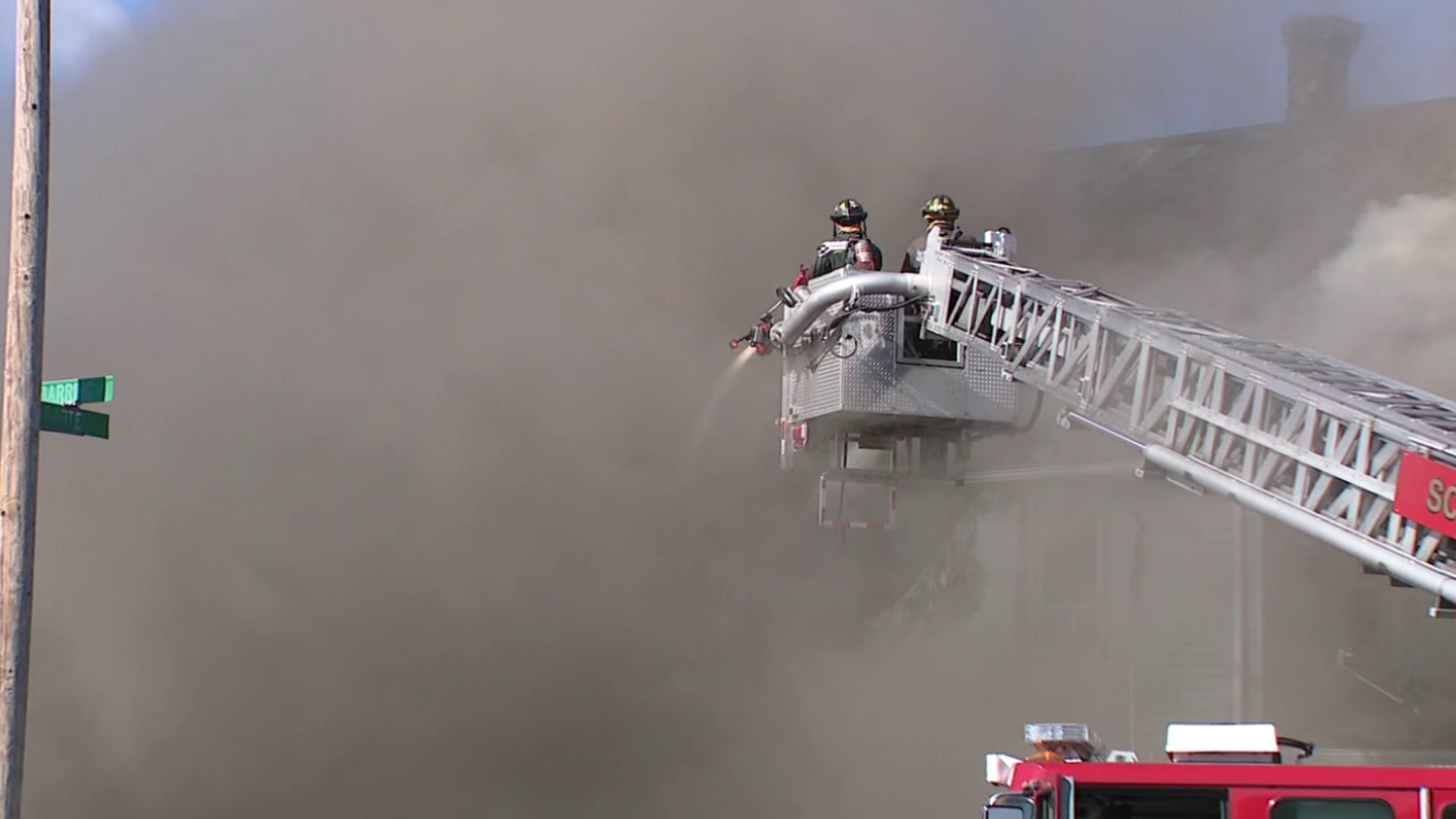 Crews worked to put out a blaze that started at a home in Scranton following an early morning standoff where Scranton Police say several shots were fired.