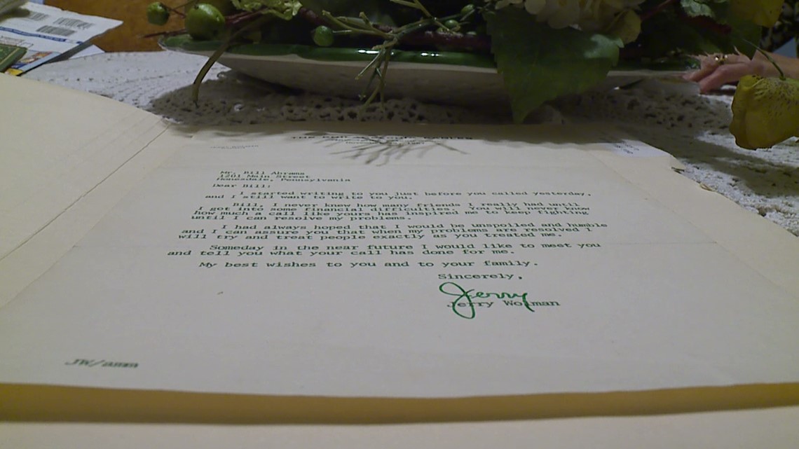 Decades-old letter from Philadelphia Eagles thanks Honesdale man - Vimarsana News