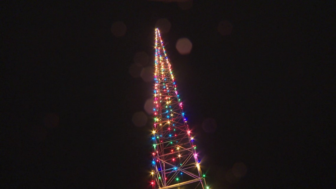 WEJL Tower lit for the holidays - Vimarsana News