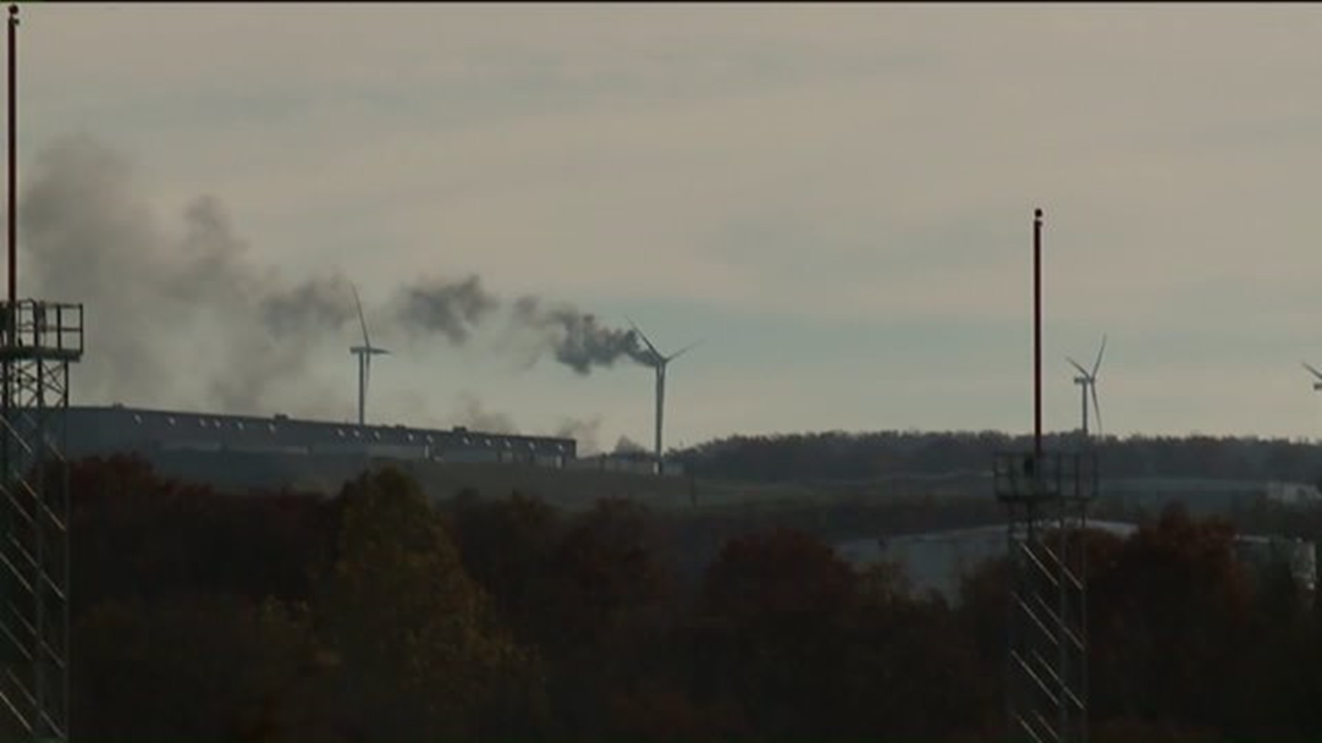 Wind Turbine Burns in Luzerne County