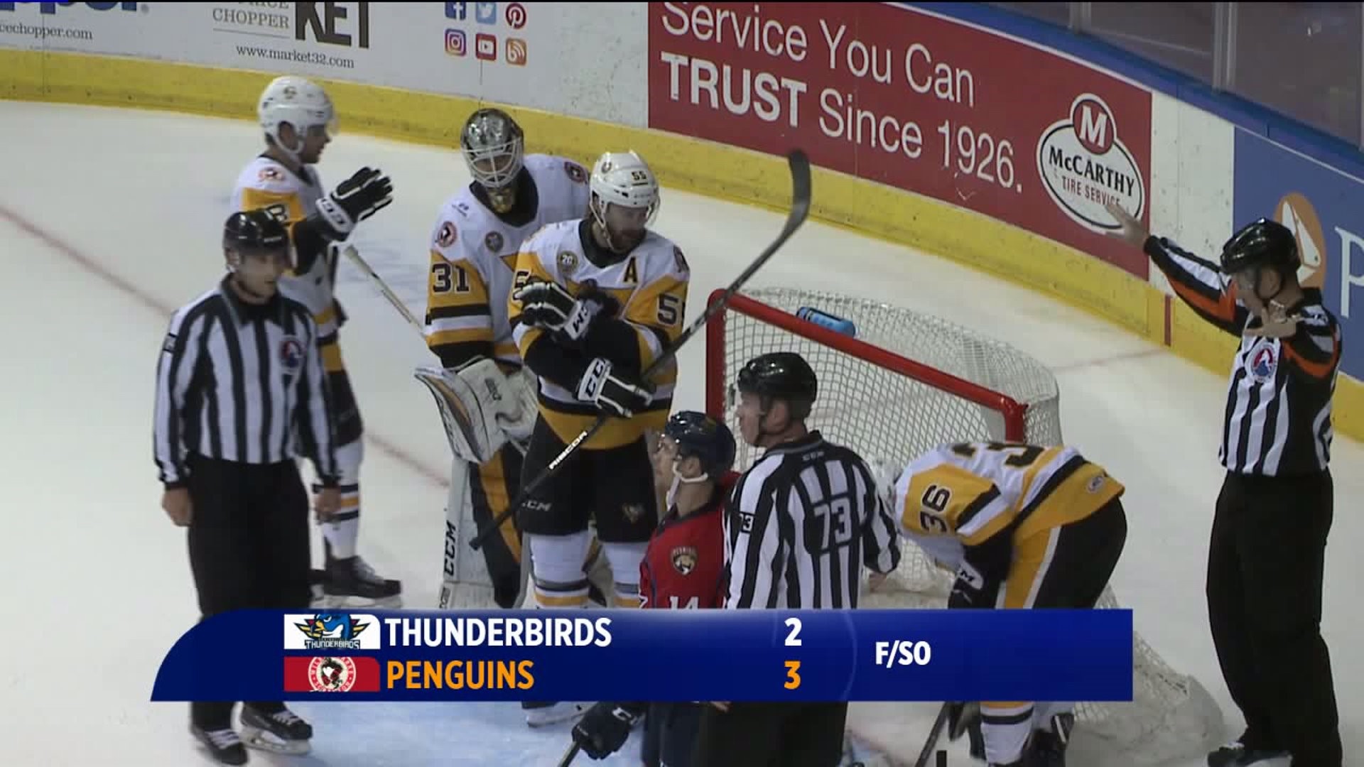 Penguins Win Season Opener in a Shootout Over Thunderbirds