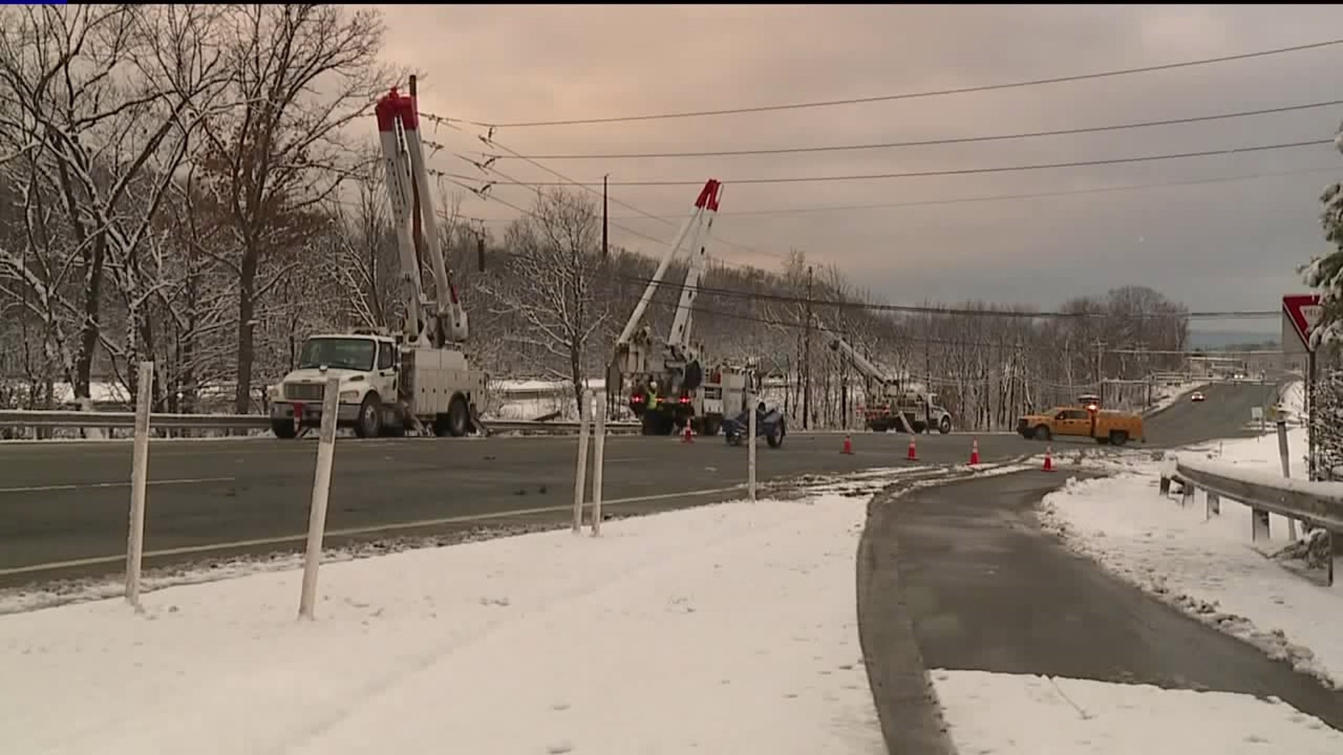 Part of Route 315 Closed After Crash Takes Down Wires