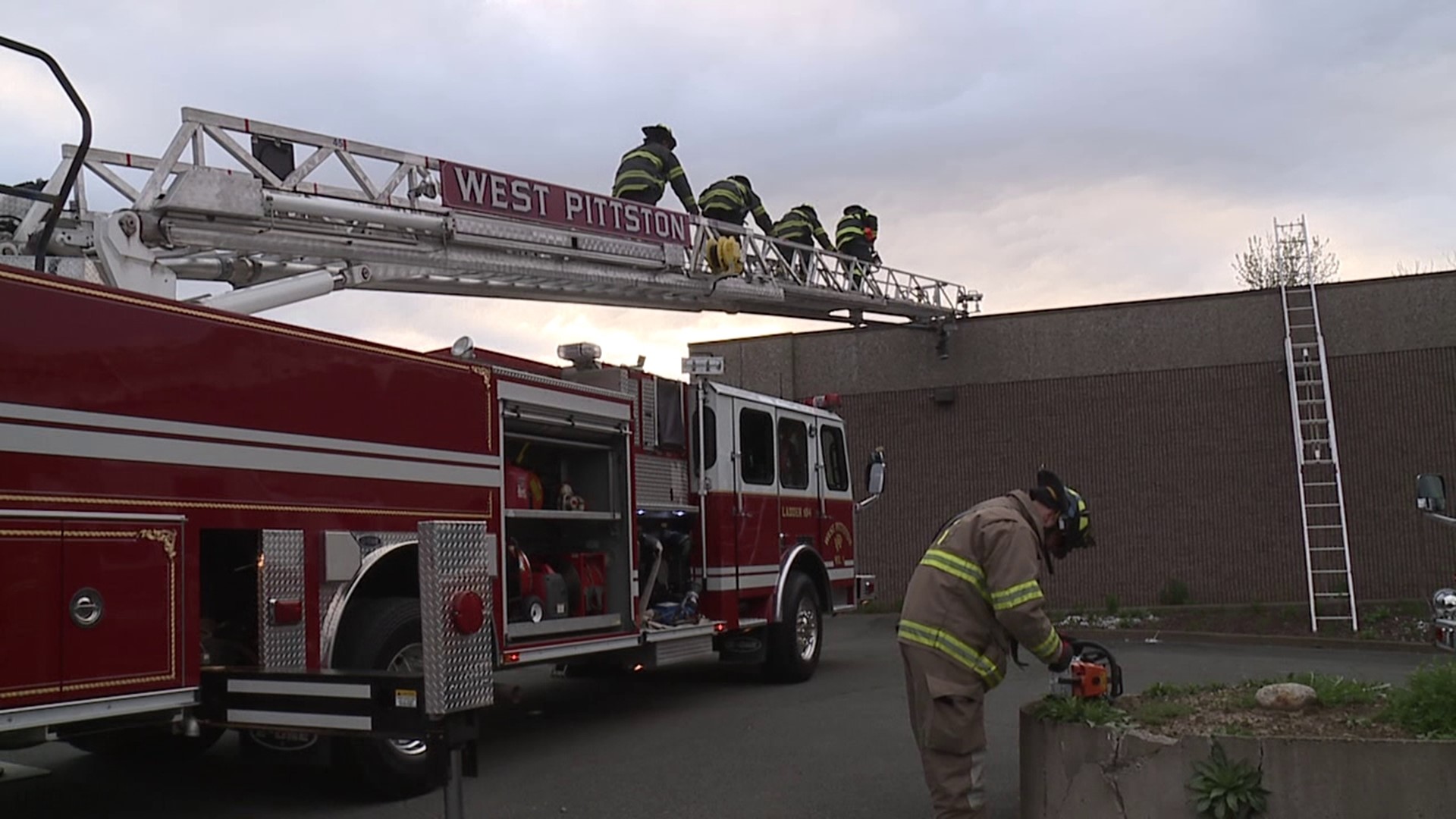 The firefighters from five different companies used the Via Appia building to conduct their exercises.