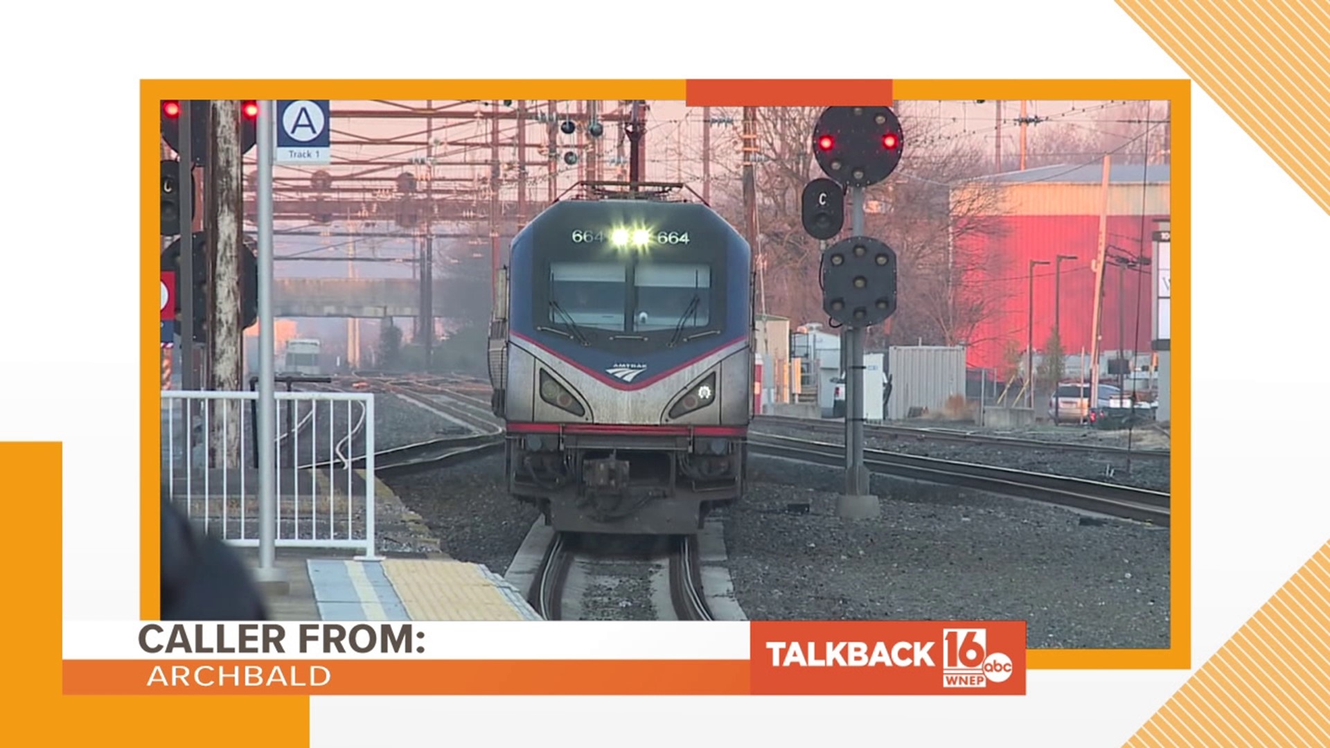 A caller from Archbald is commenting on the potential problems with a commuter train from Scranton to New York City.