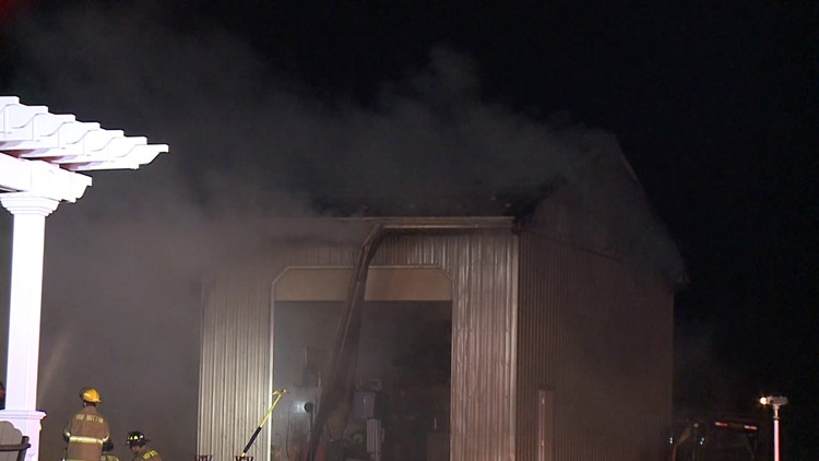 Flames damage barn in Wyoming County