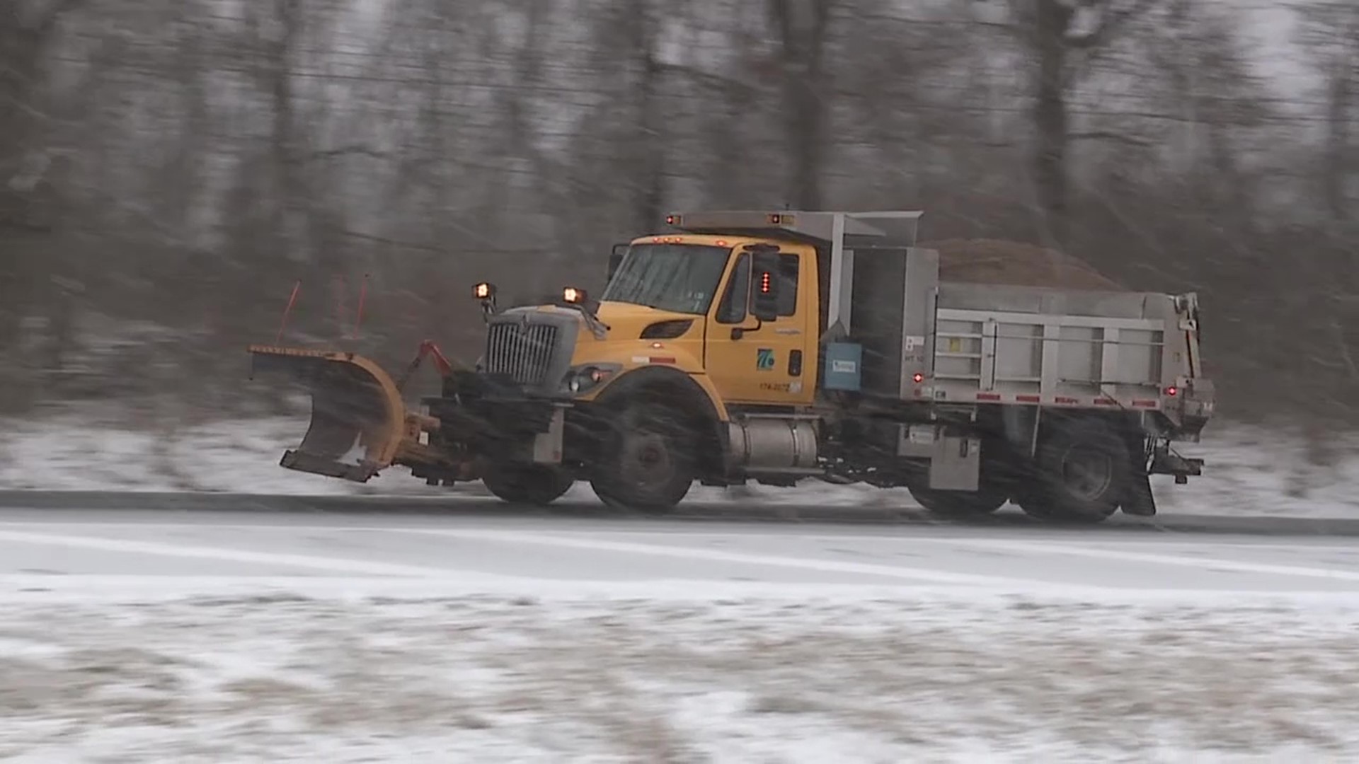 The speed limits across the area are reduced because of the winter storm.