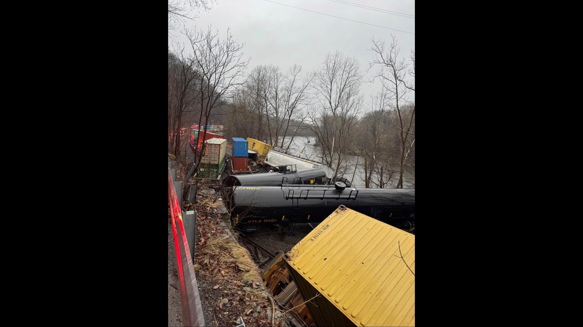 Dispatchers in Northampton County say the derailment was reported at about 7:15 a.m. on Saturday in Lower Saucon Township.