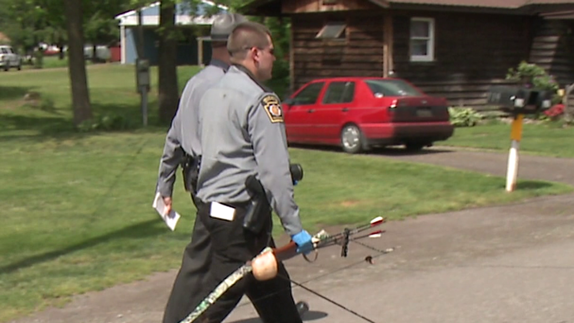 Police say two were taken to Wilkes-Barre area hospitals after being shot with arrows.