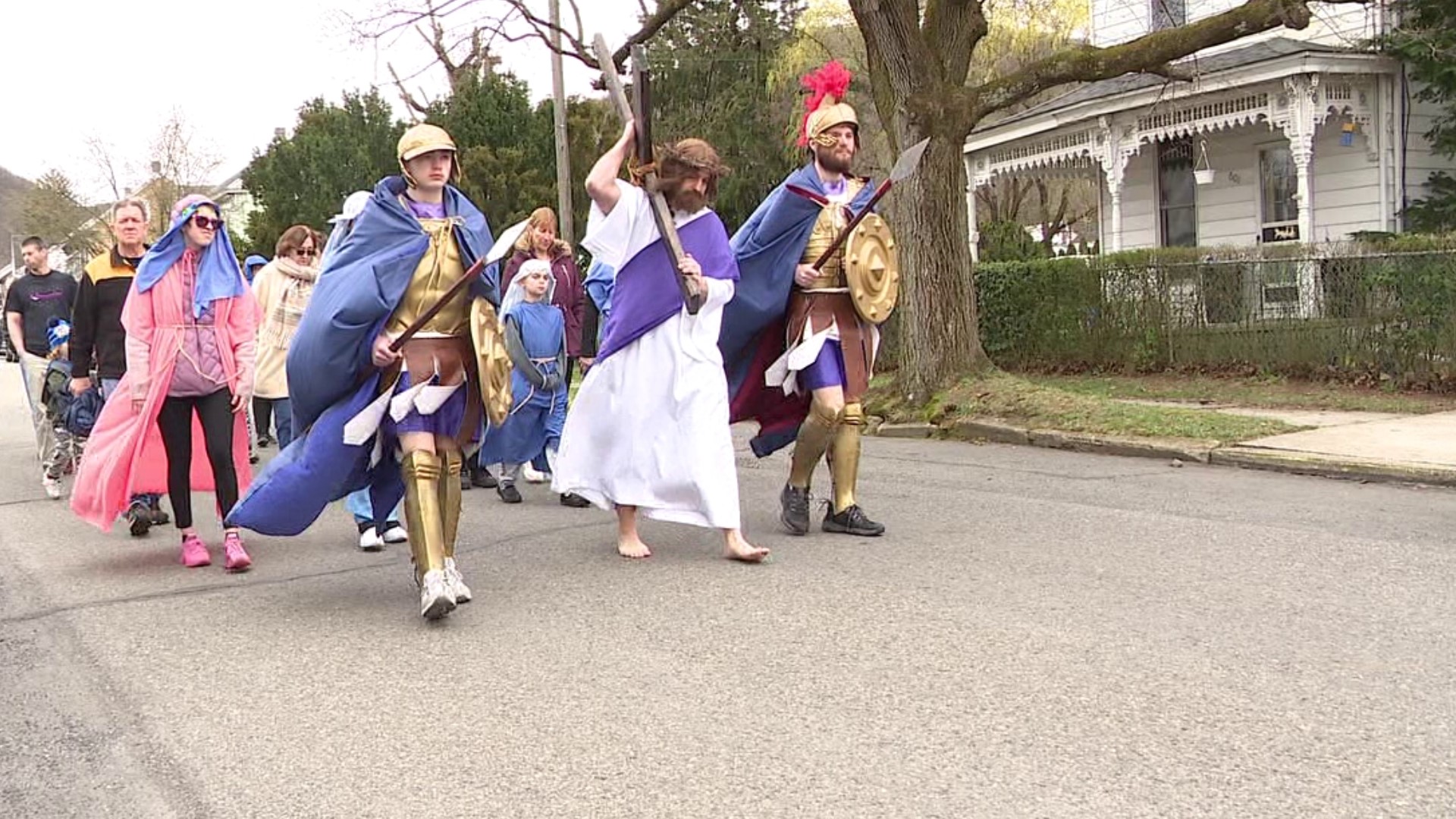 Dozens of worshippers gathered at Simpson United Methodist Church Friday afternoon for the annual trek.