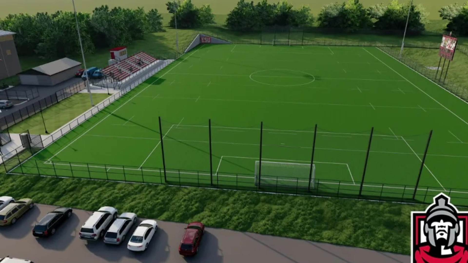 It will feature perimeter fencing, spectator seating, field lighting, a press box, a scoreboard, and a sound system.