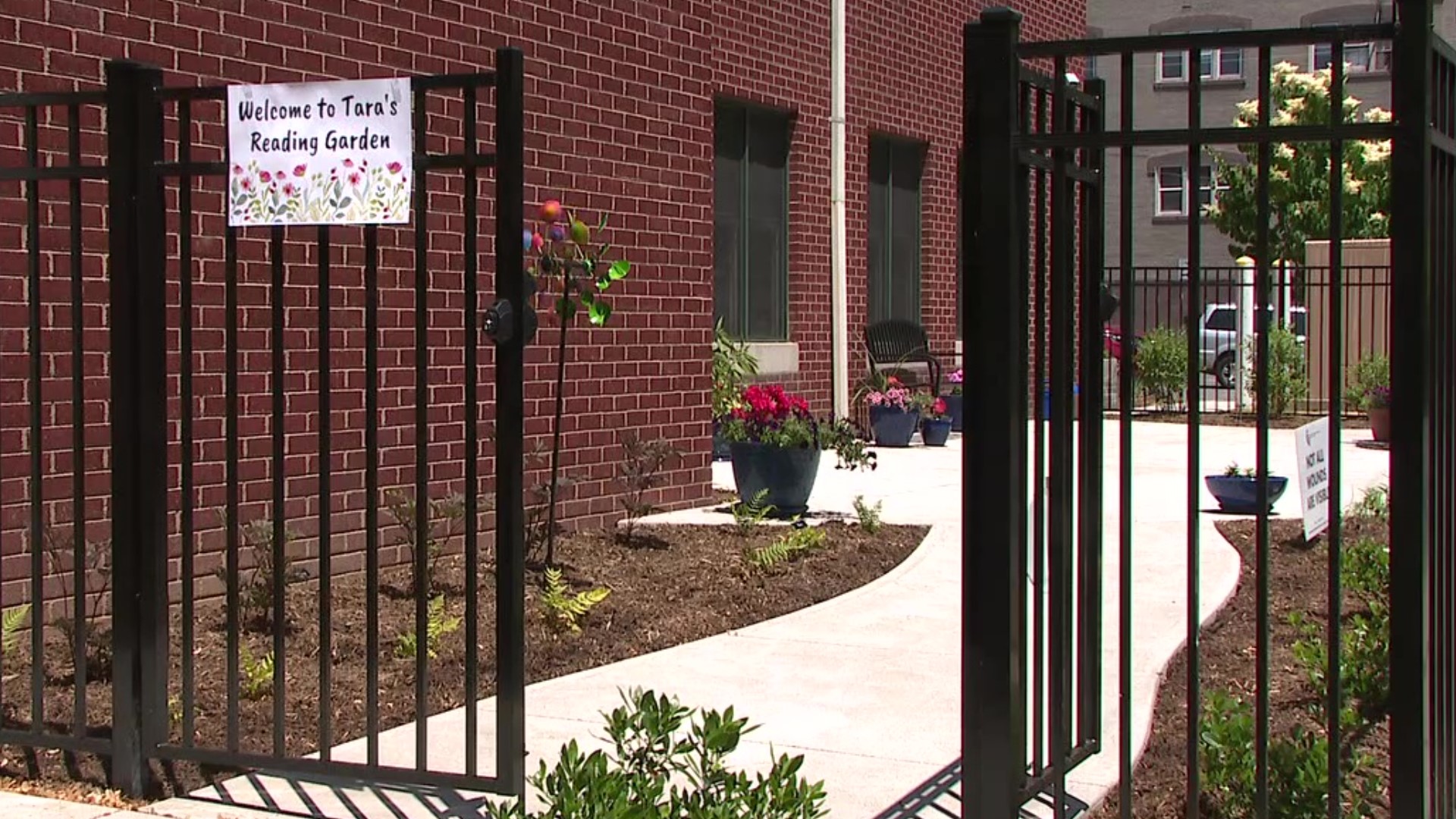 People who use the Bloomsburg Public Library will now be able to read outside, as the library opened a reading garden.