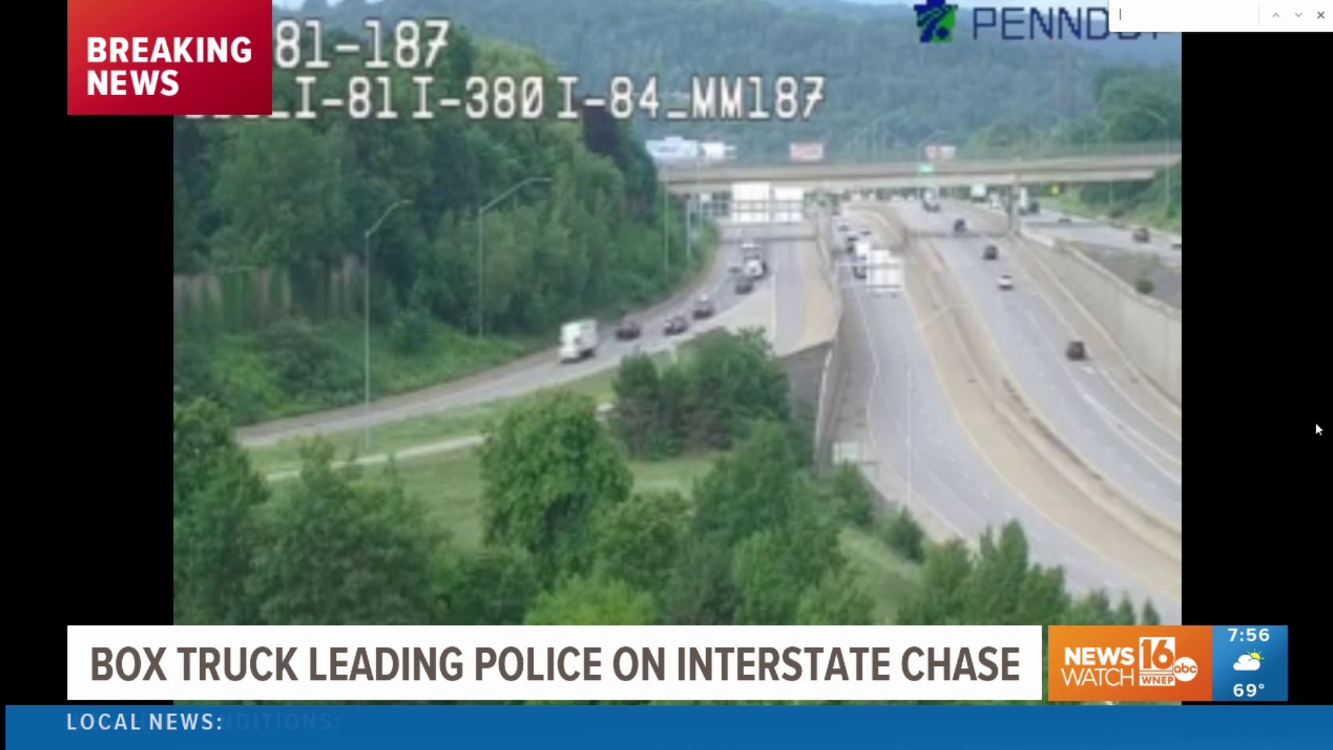 Police Chase on Interstates 81 & 84