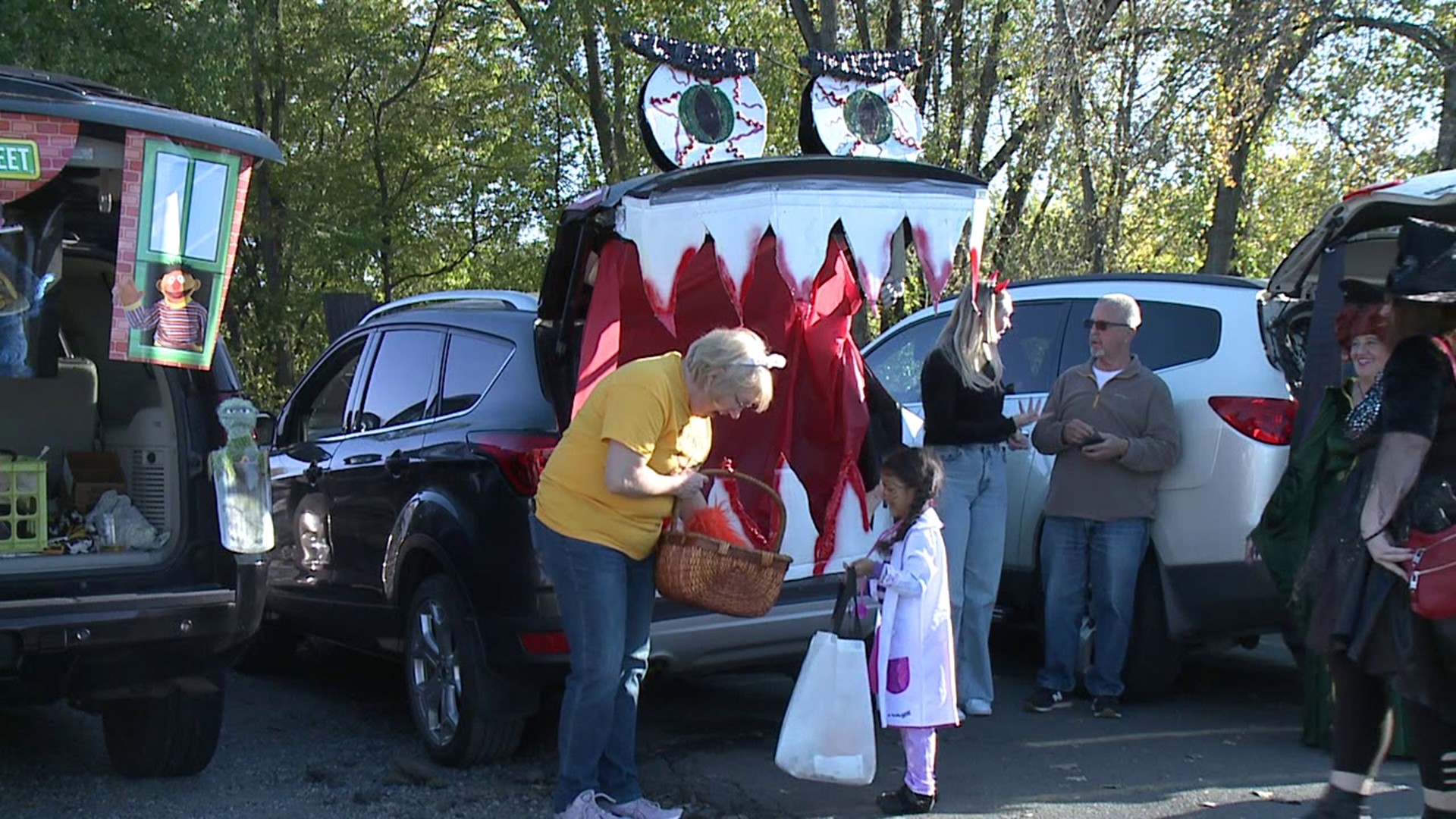 A Halloween trunk or treat event was held in Luzerne County Saturday afternoon to help a little boy battling cancer.