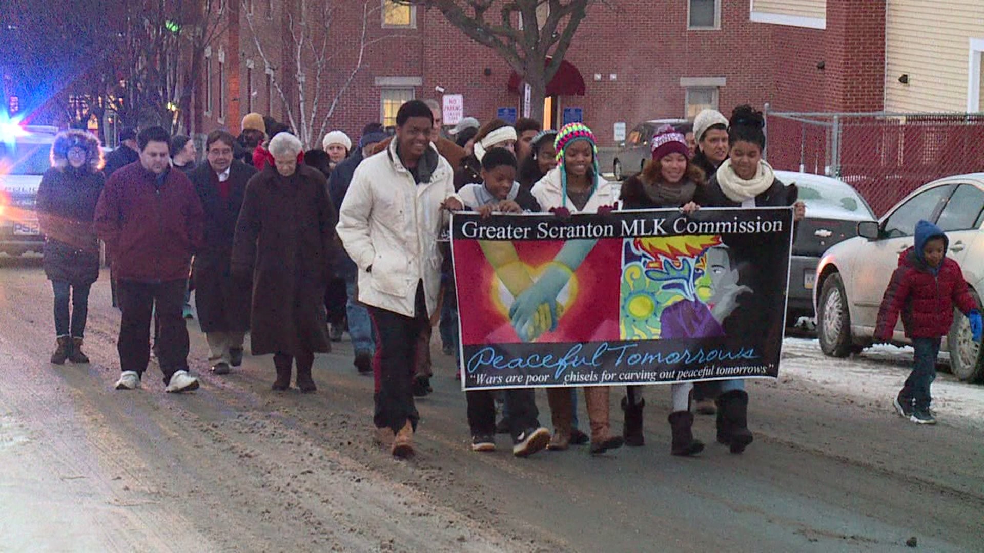 Marching in Scranton in Remembrance of Martin Luther King Jr.