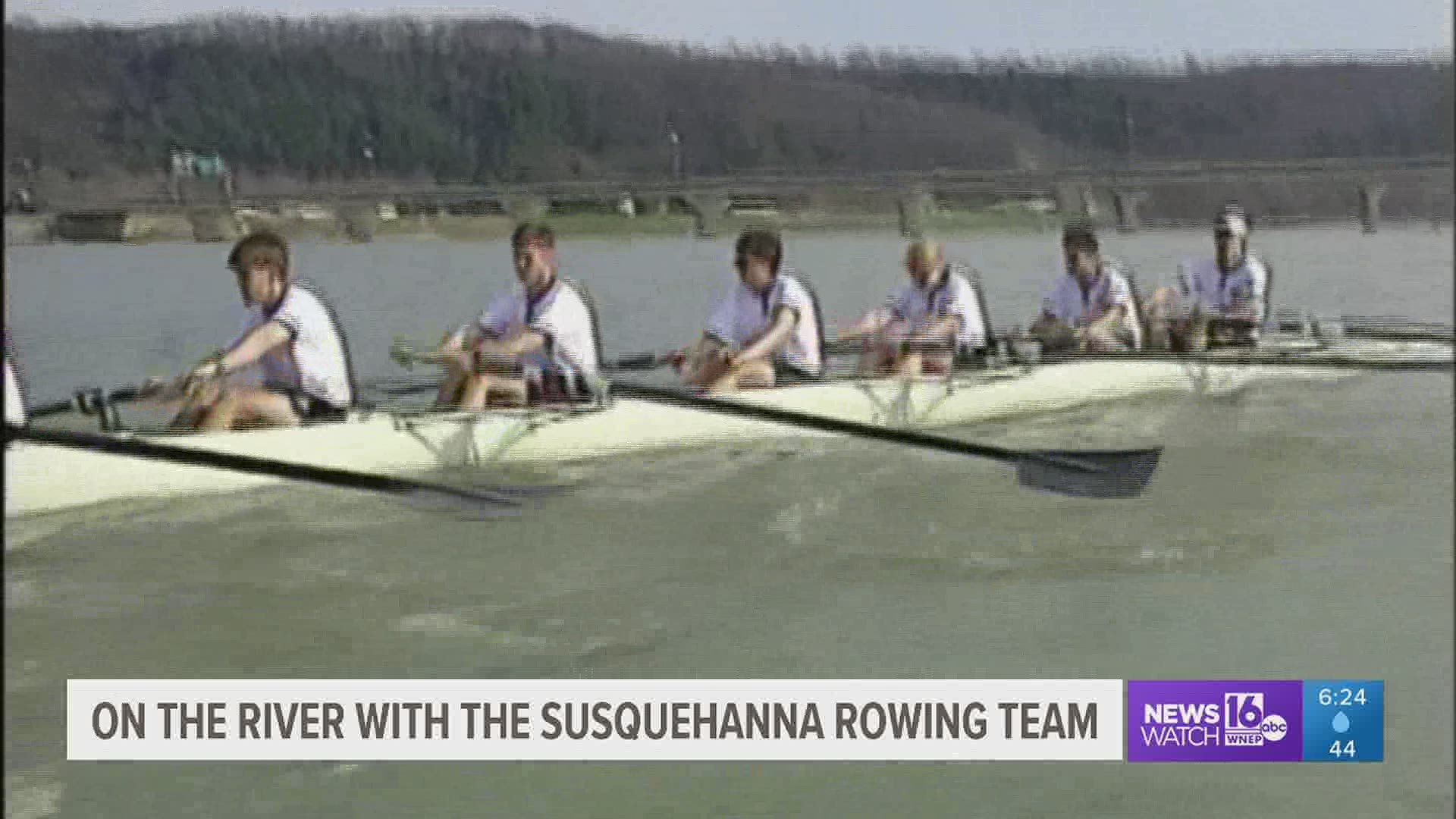 Sports Vault on the Susquehanna River from 1997 with the Susquehanna University Rowing Team