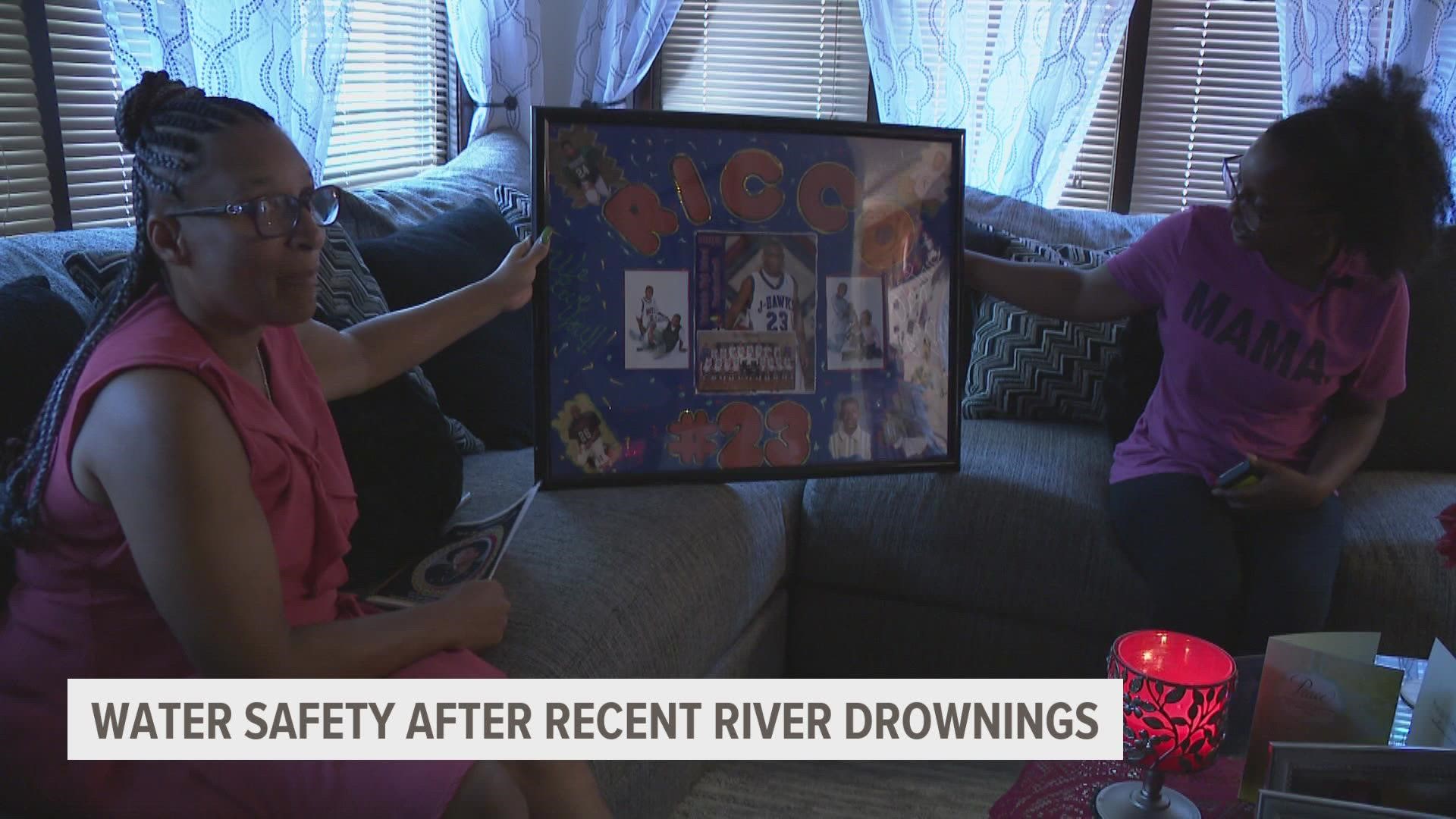 Ricco Morrow was lost in the water trying rescue two people he was tubing with on July 3.