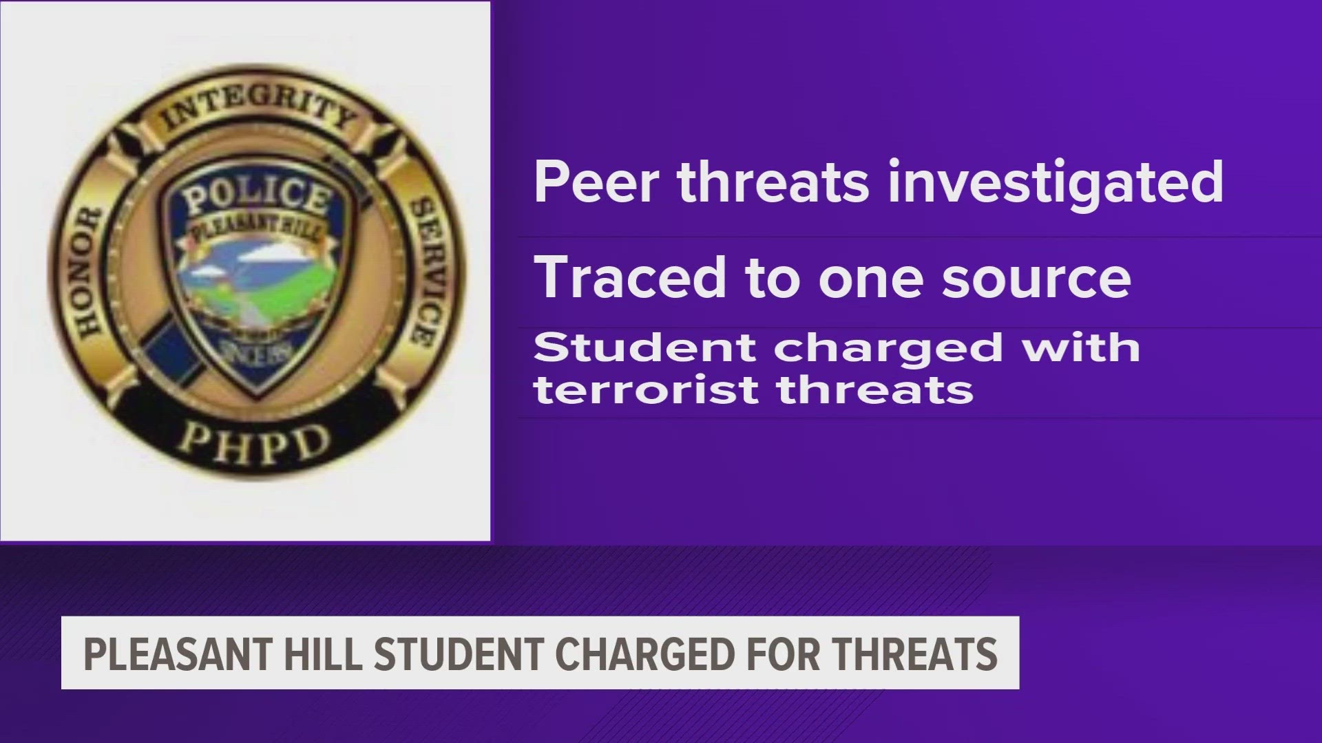 Police said the students' comments caused "concerns about their peers' safety."