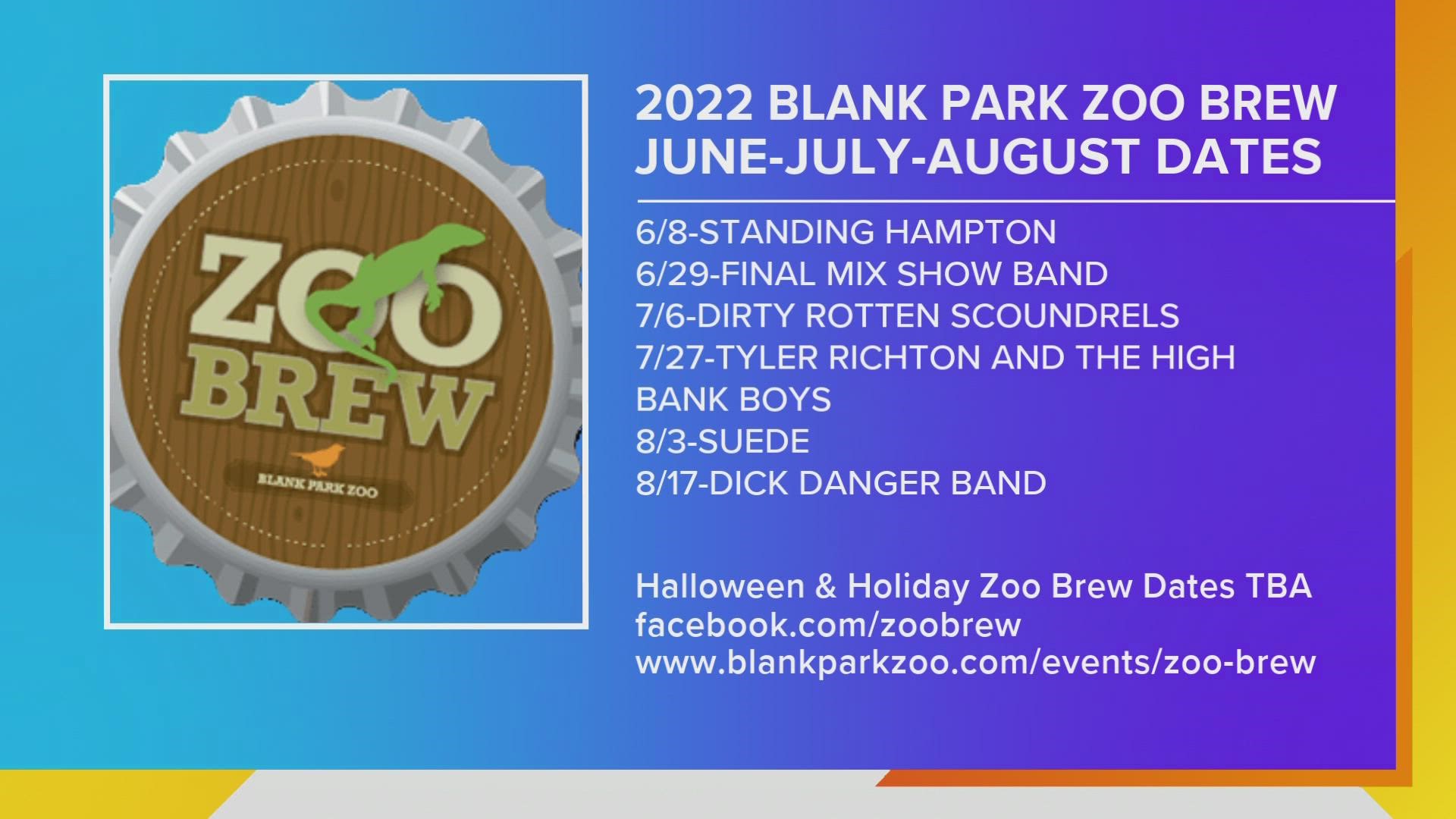 2022 ZOO BREW at Blank Park Zoo Dates and Bands Revealed!