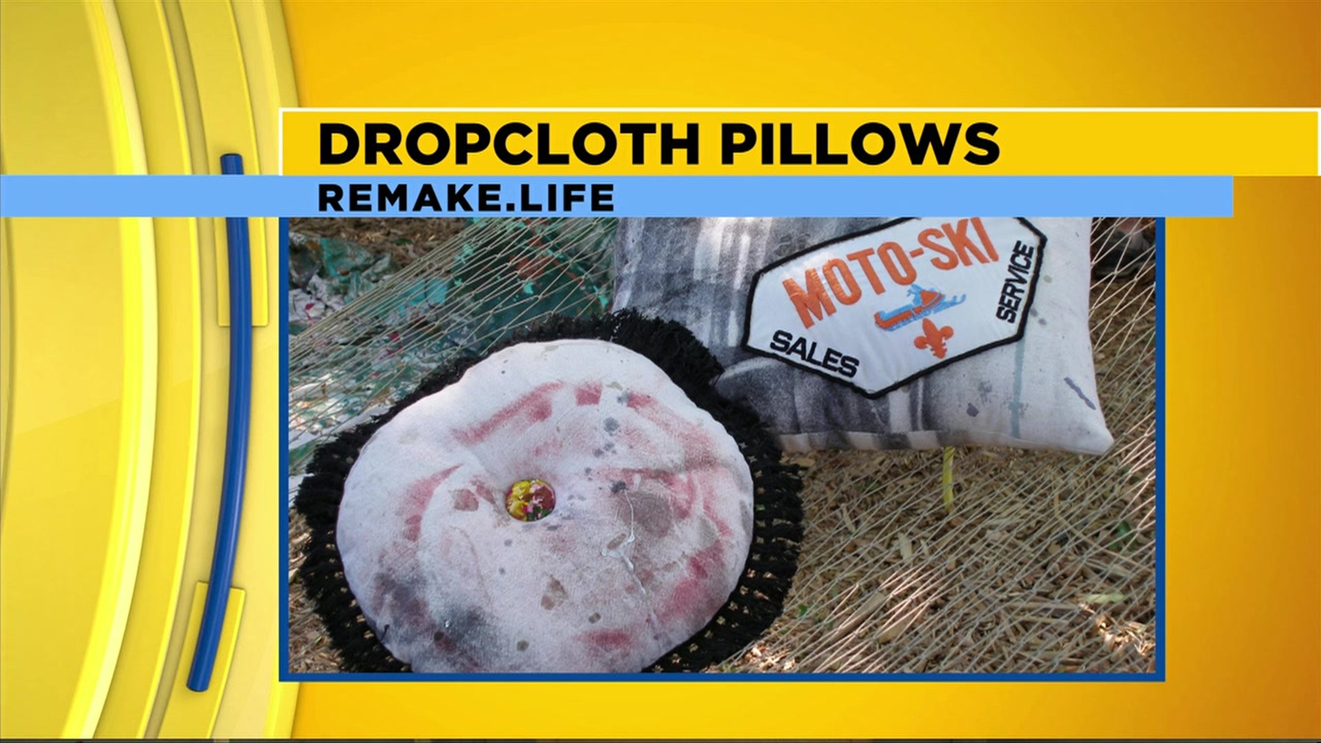 Create drop cloth pillows with Michele