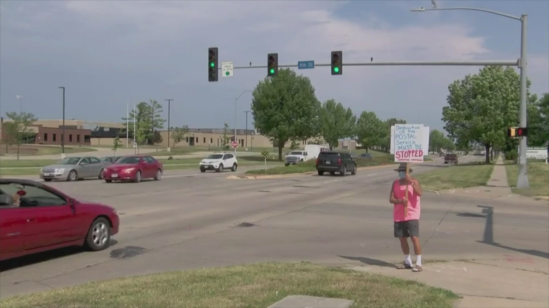 Rallies were held in Ankeny and Indianola Saturday, as the Postal Service continues to be a focal point of nationwide discussion.