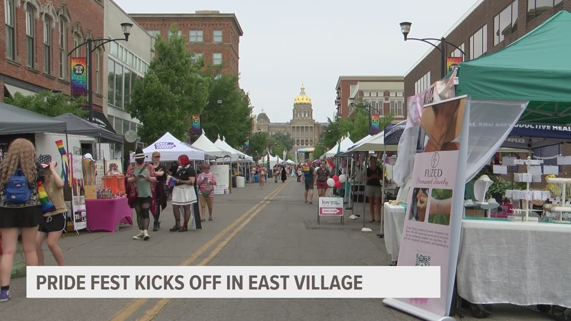 PrideFest kicks off in Des Moines' East Village