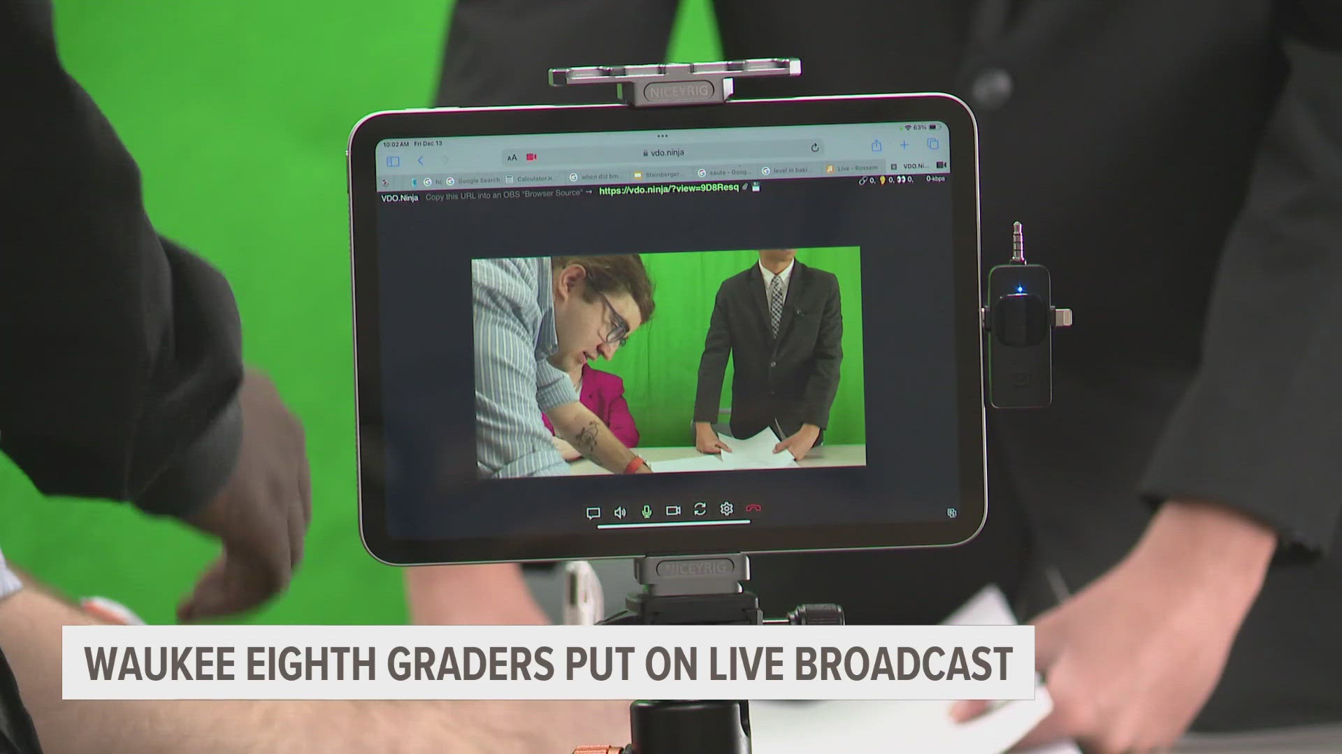 This is the first time the Waukee schools have offered a broadcasting class to middle schoolers.