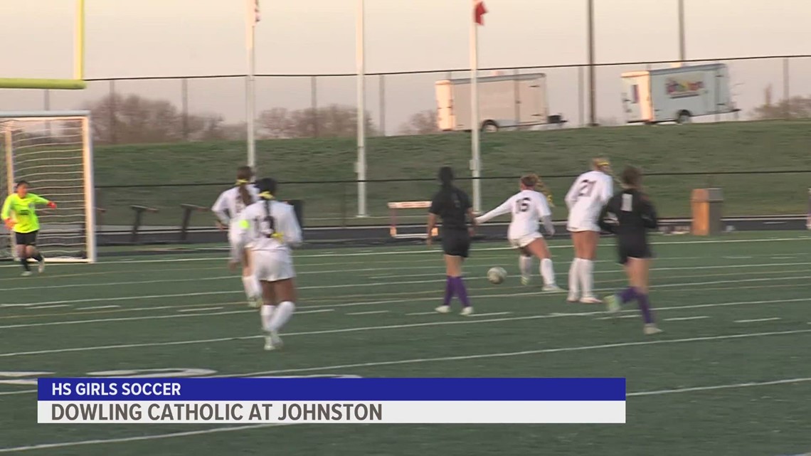 High school girls soccer Johnston defeats Dowling, 10