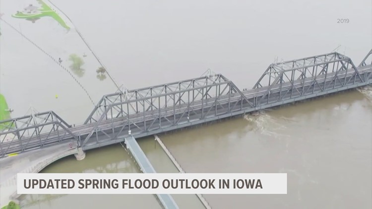 National Weather Service predicts higher than average spring flooding risk for Iowa cities along Mississippi River