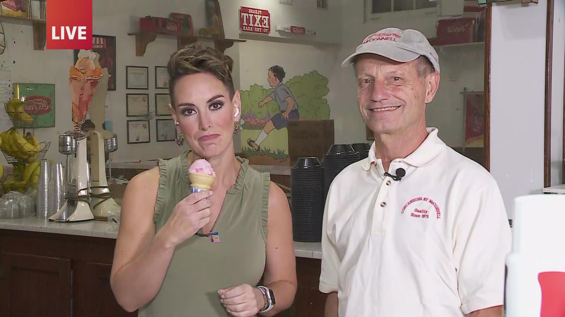 Good Morning Iowa anchor Jackie Schmillen talks to Larry McConnell about his years at the fair.