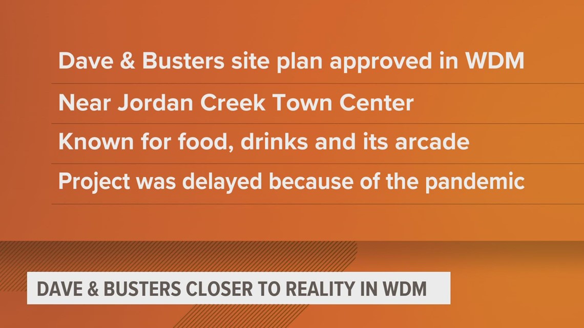Dave & Busters site plan approved in West Des Moines
