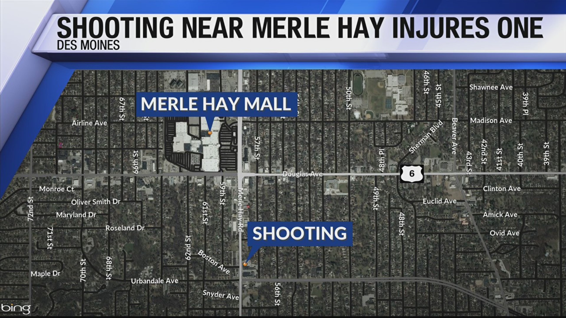 Shooting near Merle Hay injures one
