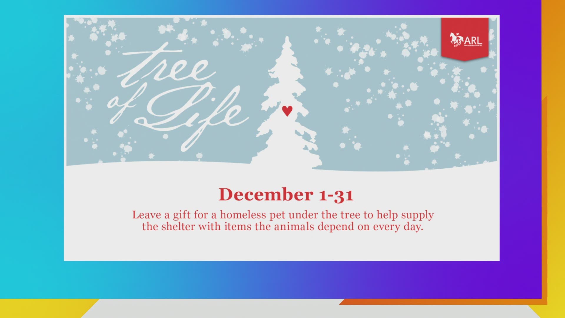 ARL talks about their upcoming Tree of Life donation drive