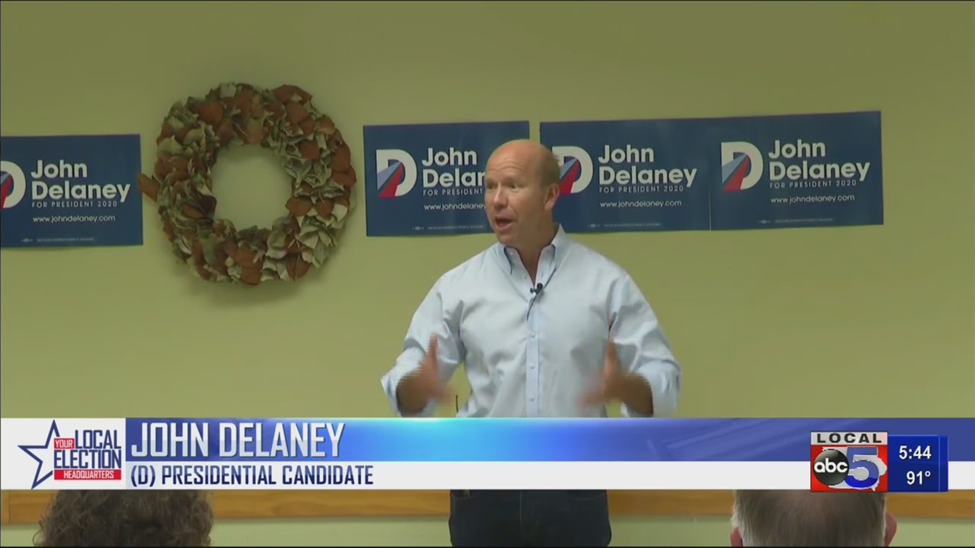 Democratic Presidential candidate John Delaney visited Iowa for a series of visits to towns. He held meet and greets where he signed copies of his book.