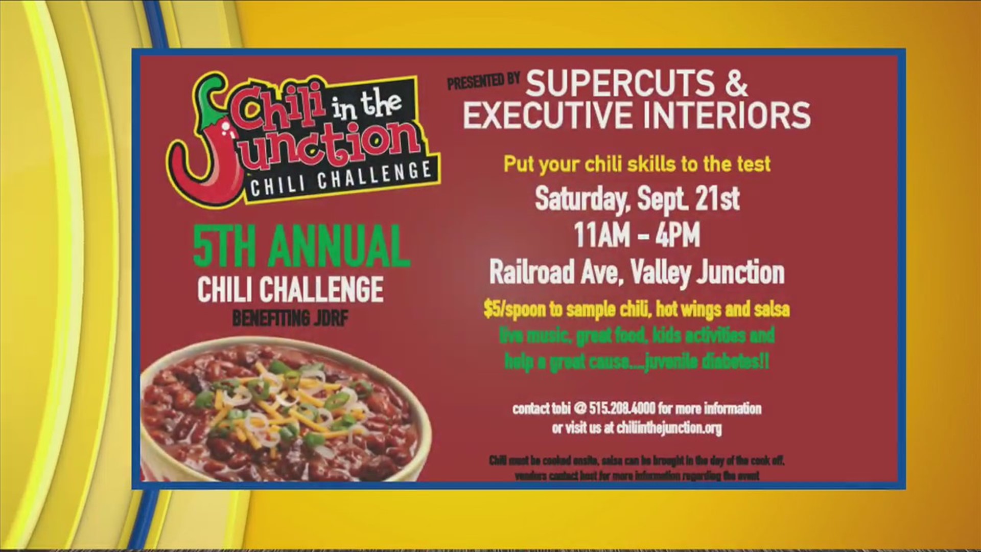 Chili in the Junction’s 5th annual Chili Challenge Event on September 21st