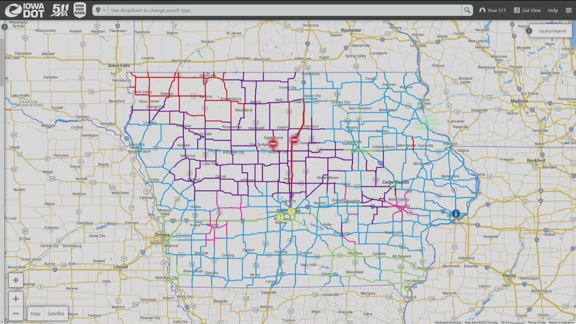 Winter storm updates I35 closed between Ames and Clear Lake