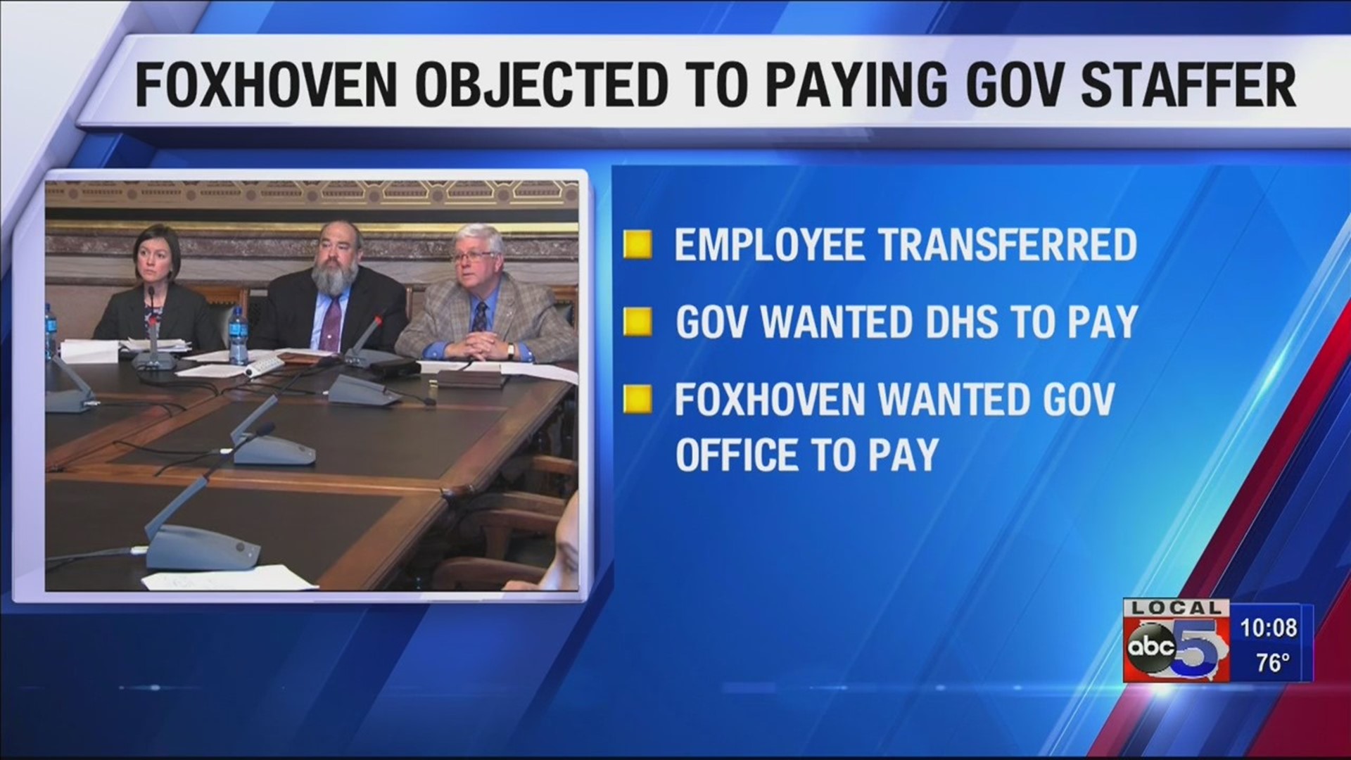 New details on foxhoven's resignation