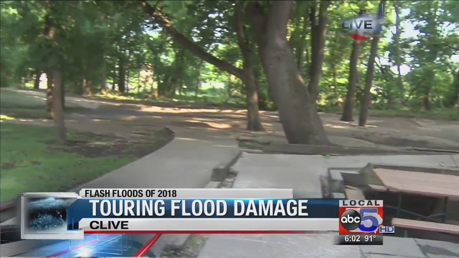 Touring flood damage around the metro