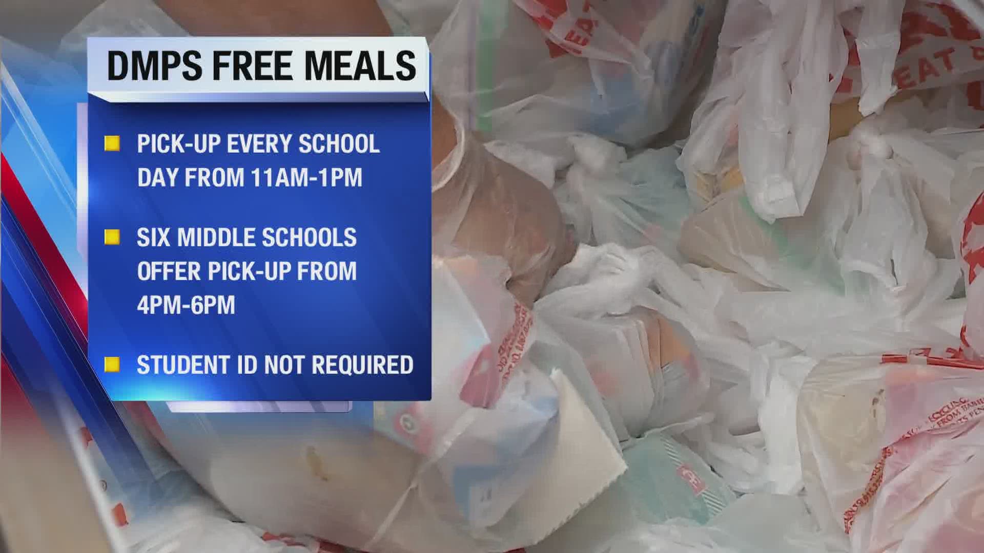 Des Moines Public Schools will be offering free breakfast and lunch every school day for kids in the community.