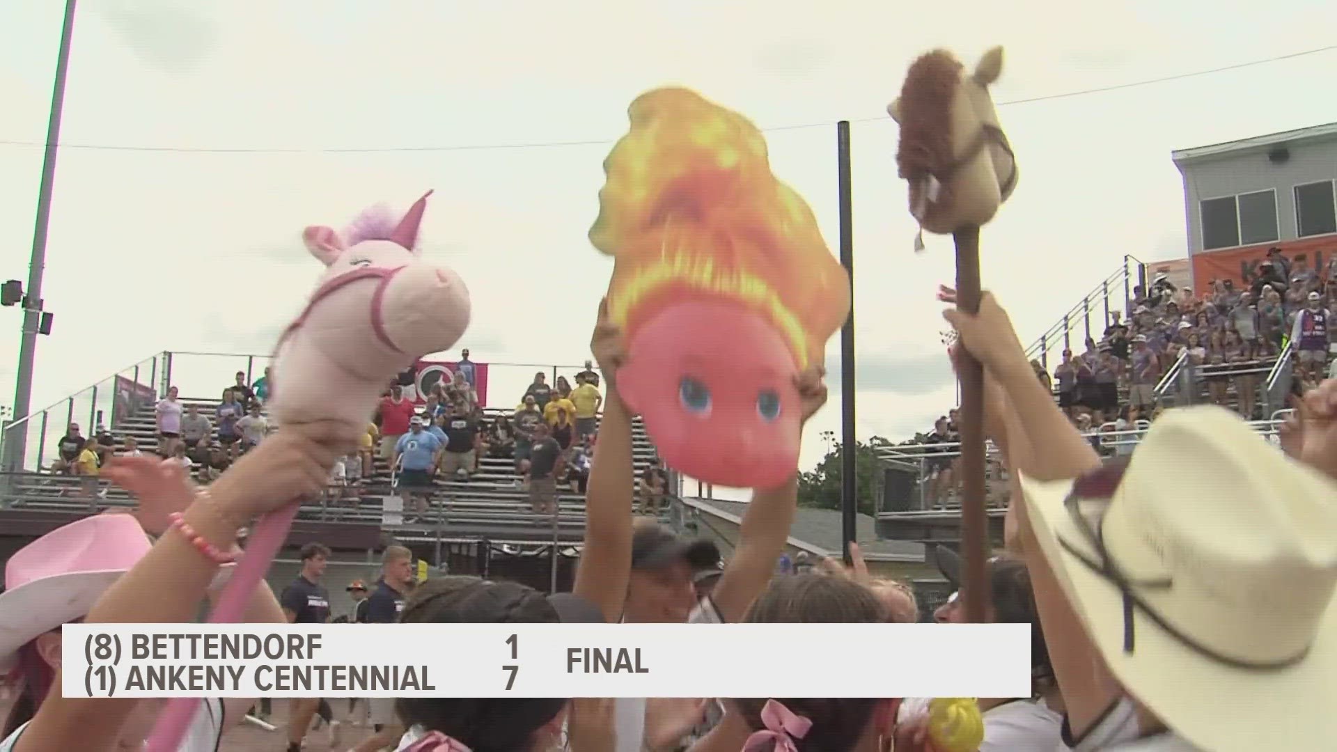 Ankeny Centennial showed off some skills — as well as some dugout props — in their quarterfinal win.