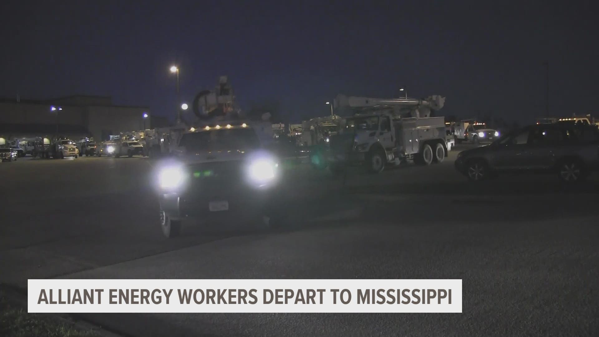 More than 200 Alliant Energy lineworkers are going to Gulfport, Miss. to help several other crews get the lights back on after the hurricane made landfall.