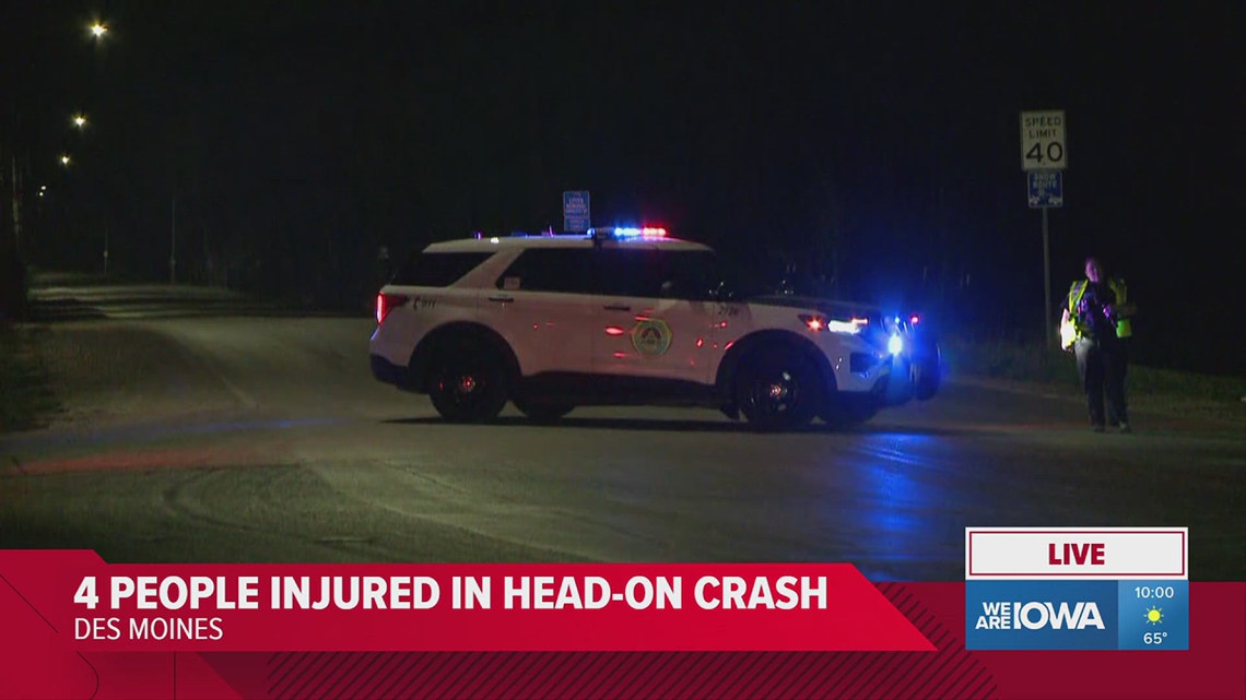 Multiple people injured in Des Moines head-on crash | weareiowa.com